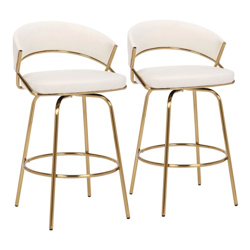 Jie 26" Fixed-height Counter Stool - Set Of 2
